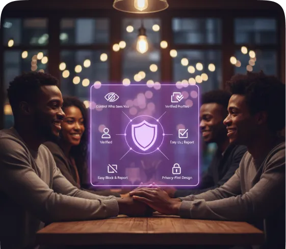 An illustration of Boomger's security features